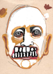 Disturbed Man with Teeth Bared