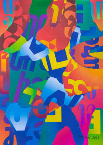 Multicoloured Typography