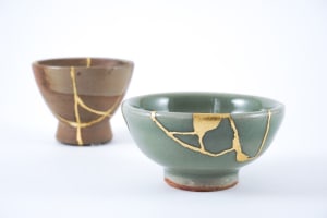 Green Kintsugi Bowl 1/3