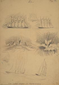 Untitled (“Five Masted Schooner in Mediterranean”)