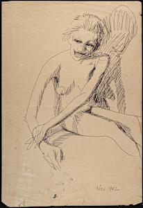 Untitled (Seated Nude/Peking Garden Storefront)