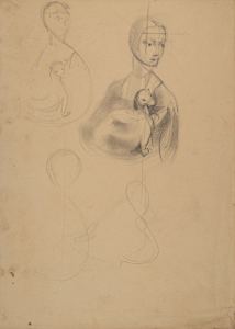 Untitled (Study of Da Vinci's ‘Lady with an Ermine’)