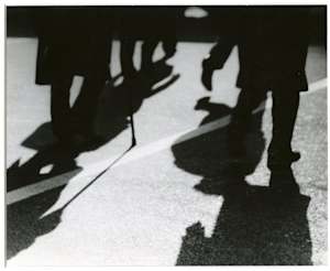 Watching Construction #4 (legs and shadows)