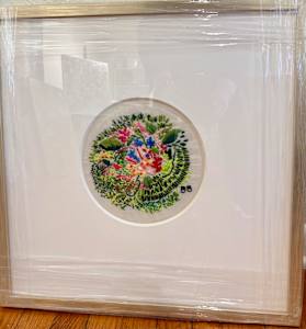 Blossoms in the Grass, embroidery on cotton