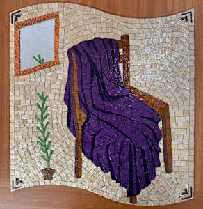 Purple Blanket over Chair
