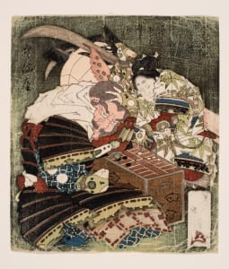 Ushiwakamaru Defeats Benkei in a Game of Sugoroku
