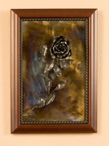 Rose with Wooden Frame