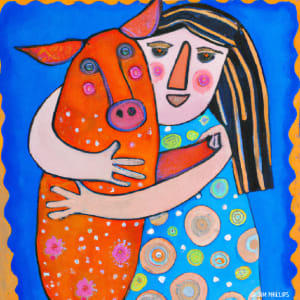 Folk Art Pigs - 001