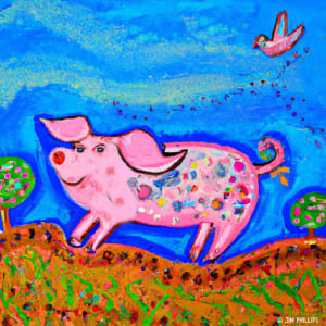 Folk Art Pigs - 008