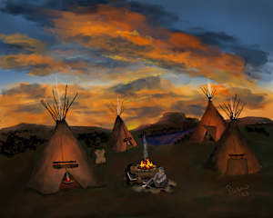 Sunset over the Camp