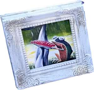 Raindrops Keep Falling Art Print - Framed
