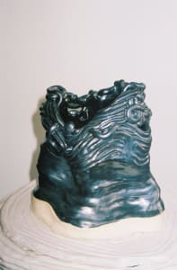 Metallic Sculptural Vessel