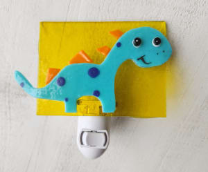 Blue Happy Stega/ Yellow Transparent BG Nightlight