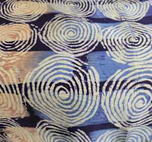 Batik Silk Scarf - Blue Crcle vibes