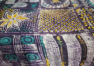 Batik Silk Scarf - Multi color Adire