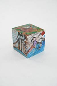 Hand Painted Wood Block
