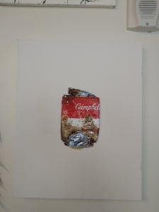 Smashed Campbell's soup can