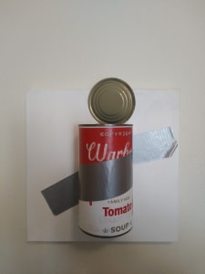 Duck tape Warhol campbells soup can