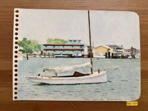 Sailboat at Anchor, Beaufort, North Carolina