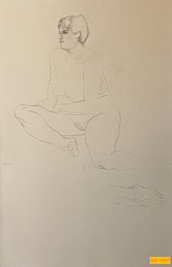 Untitled (female nude figure drawing)