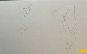 Untitled (female nude figure drawing)