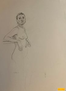 Untitled (female nude figure drawing)