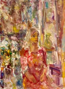 Self Portrait with Flowers