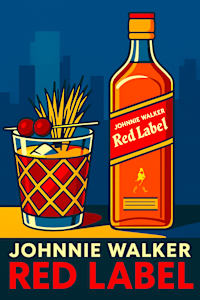 Johnnie Walker Red Label digital illustration