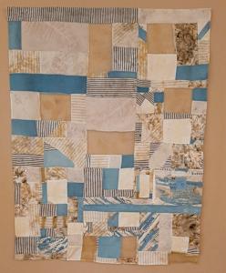 Indigo Bojagi Inspired Hanging