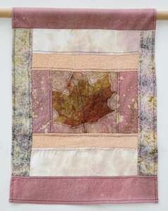 Cochineal Bojagi Inspired Hanging