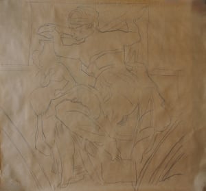 Lybian Sybil - drawing for fresco (2008)