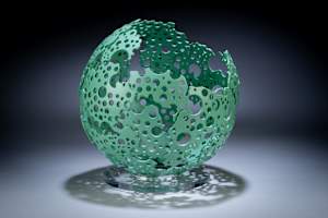 Shadow sphere - Verdigris - 11"