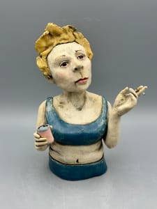 a diet of cigarettes and Tab