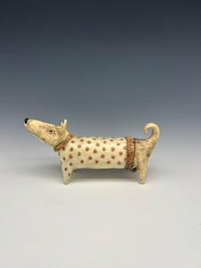 French fry in a polka dot sweater