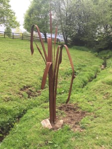 Bullrush sculpture