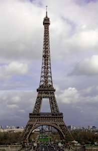 Eiffel Tower High Contrast Blue