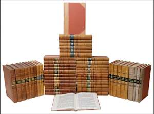 53) ENGLISH LEATHER-BOUND LIBRARY SHELF BOOKS, LAW REPORTS