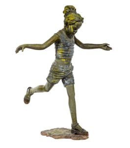 “Girl Running in the Forest”