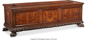 18th Century Large Carved and In laid Wood Cassini