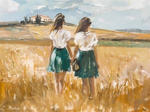 Two Girls in Tuscany