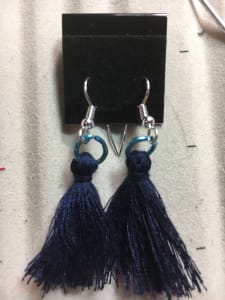 Silk tassel earrings