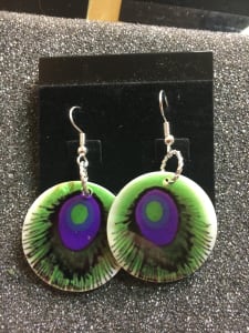 Peacock earrings
