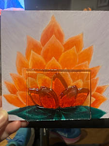 Orange Lotus Blossom -Collaboration with Michelle Landl