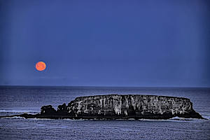 Snow Moon and Dauntless Series on Metal (16" x 20") part 2:  Moonset