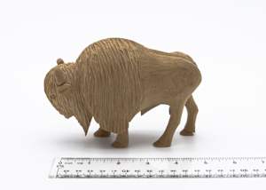 Primitive Style  Folk Art Bison