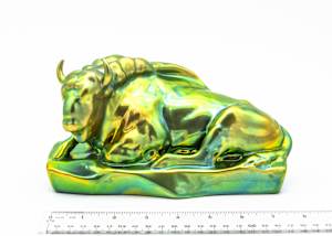 Zsolnay Resting Bull Bison