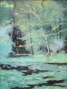 A Flash of Gold at the Lily Pond