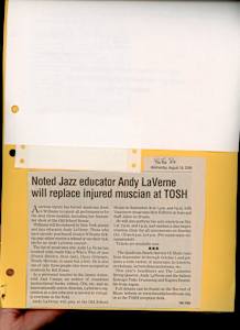 Jazz Educator - Andy LaVerne -2006- Septemper- Music Performance