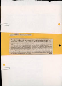 Qualicum Beach Harvest of Music - 2006 - September