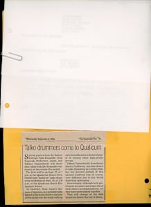 Taiko drummers come to Qualicum - 2006 - September